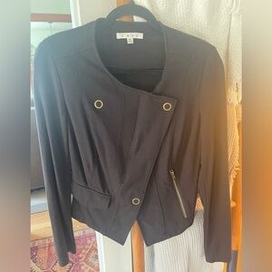 CAbi Black Asymmetrical Blazer